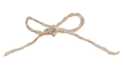 Rope ribbon bow png sticker, transparent background