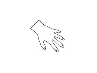 Hand different style vector line art. hands icon minimalist illustration design template. hands line art vector illustration. Best outline design. hand-drawn cartoon fridges Vector illustration.