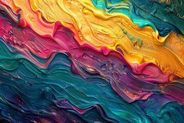 Spectrum serenade. Abstract waves in vibrant motion