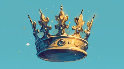 A subtle touch of regality is captured in this minimalist depiction of a crown in a cartoon drawing