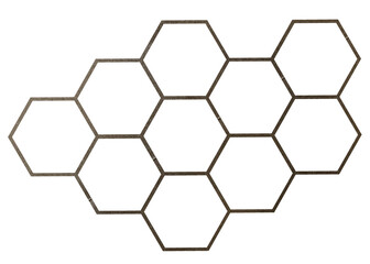 PNG Honeycomb, geometric hexagon shape, transparent background