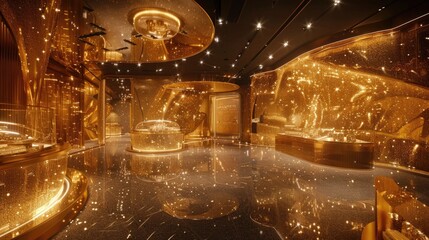 Designers Present Immersive Gold Themed Interactive Installation Exploring Themes of Wealth and Prosperity