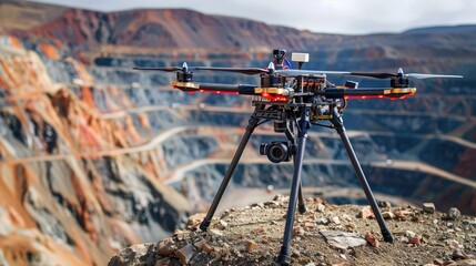 Drone Technology Simulating Gold and Geological Mapping in Rugged Terrain