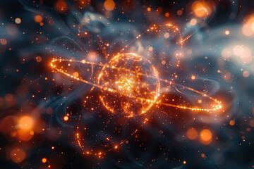 Closeup of the subatomic particles reveals the intricate dance of quarks, leptons, and bosons, as they interact within the confines of the particle zoo - obrazy, fototapety, plakaty