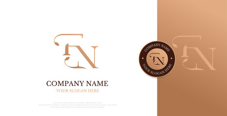 Initial FN Logo Design Vector 