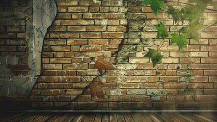 A beautiful abstract background of  graffiti on brick wall