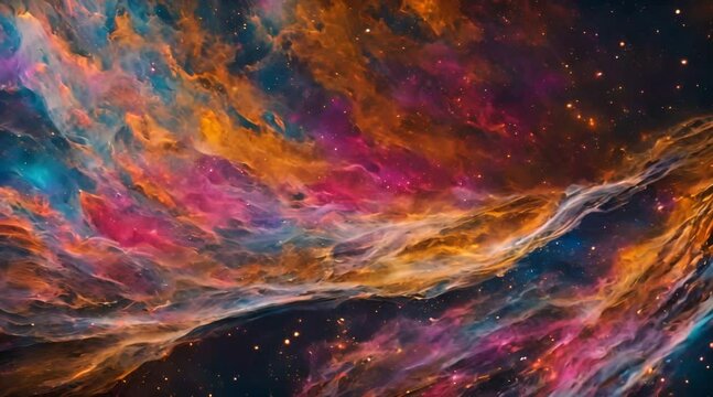 Vibrant Cosmos: A Celestial Canvas Woven into a Cosmic Tapestry