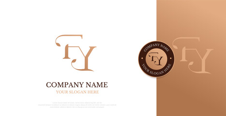 Initial FY Logo Design Vector 
