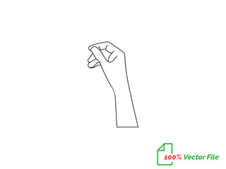 Hand different style vector line art. hands icon minimalist illustration design template. hands line art vector illustration. Best outline design. hand-drawn cartoon fridges Vector illustration.