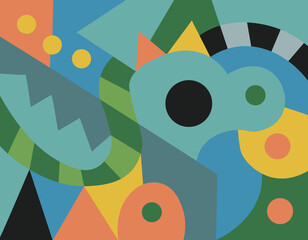 colorful abstract art for wall decoration
