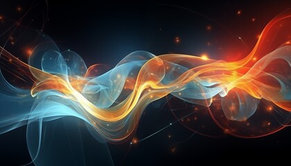 visualization of colorful waves