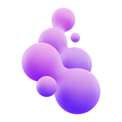 Liquid fluid png 3D purple abstract shape, transparent background
