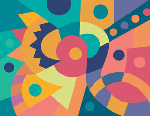 colorful abstract art for wall decoration
