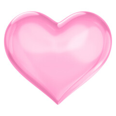 Naklejka premium Pink heart png 3D element, transparent background
