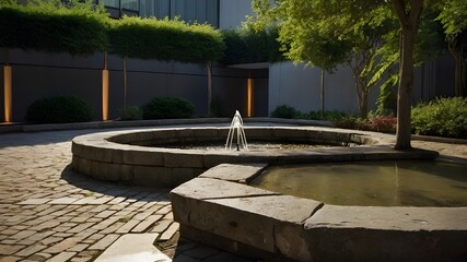 fountain in the garden