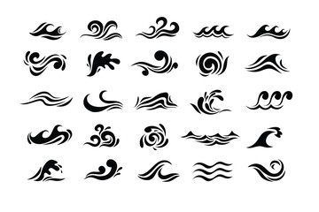 Water splash logo vector icon illustration design