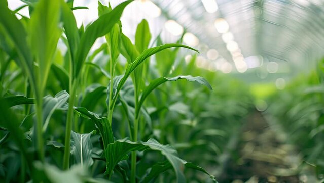 Rows of tall leafy plants are being grown in a greenhouse their purpose solely for use in biofuel production. These sustainable ods are being employed to help decrease the industrys .