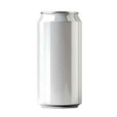 white aluminum can isolated on transparent background Generative Ai.