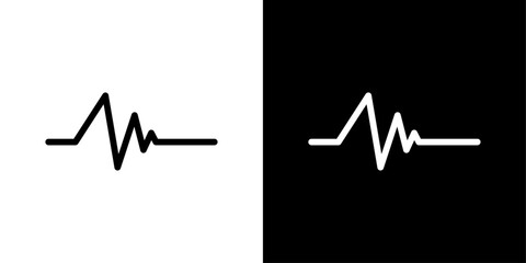 Health Pulse Icon Set. Heartbeat and medical monitor vector symbol.