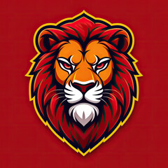 Obraz premium lion icon or lionlogo, liom head mascot, illustration of an lion, lionhead vector, lion head mascot, Logo lion, icon lion, tiger