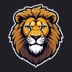 Obraz premium lion icon or lionlogo, liom head mascot, illustration of an lion, lionhead vector, lion head mascot, Logo lion, icon lion, tiger