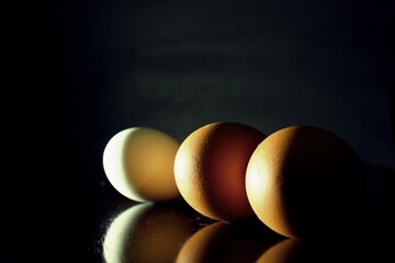 eggs with dark background