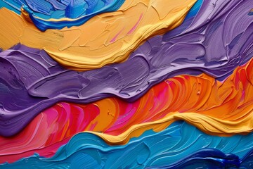 Rainbow reflections. Abstract waves in a colorful dream