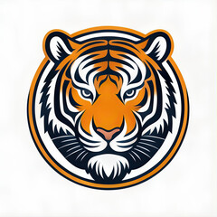 Fototapeta premium white tiger head, tiger head vector, white tiger face, tiger head silhouette