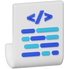 Fototapeta premium Script programming code Files Document 3D Object