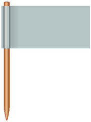 Vector illustration of an empty flag on a pole.