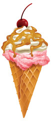 Vector illustration of a tempting ice cream treat.