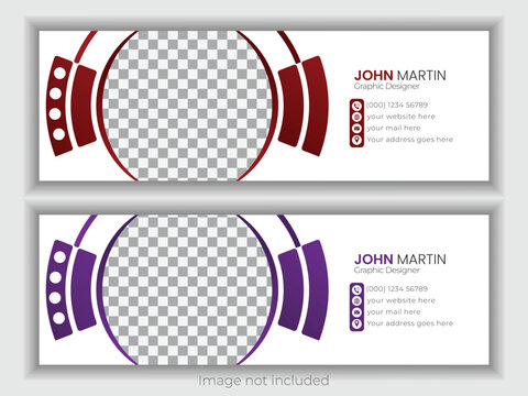 Modern and clean with eye catching email; signature design with two color combo package.