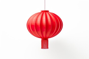 Chinese lantern isolated on white. Generative AI