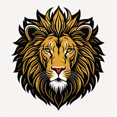 Obraz premium lion icon or lion logo, lion head mascot, illustration of an lion, lionhead vector, lion head mascot, Logo lion, icon lion, tiger