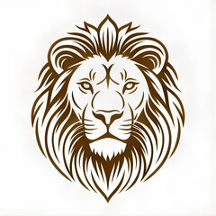 Fototapeta premium lion icon or lion logo, lion head mascot, illustration of an lion, lionhead vector, lion head mascot, Logo lion, icon lion, tiger