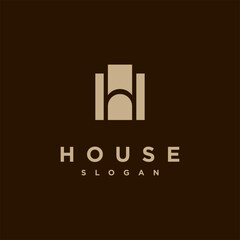 Hotel logo design, House logo, letter H logo