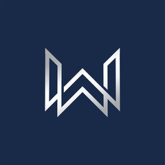 letter W monogram logo, letter W logo