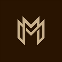 letter M monogram logo, letter M logo