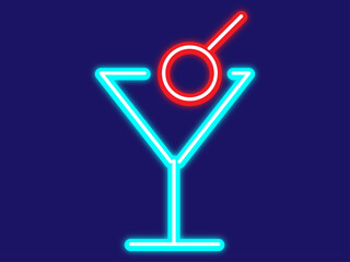 カクテルのネオンサイン