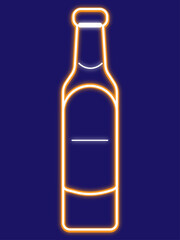 ビール瓶のネオンサイン