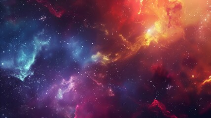 Colorful Galaxy with Stars and Nebula in Space background 