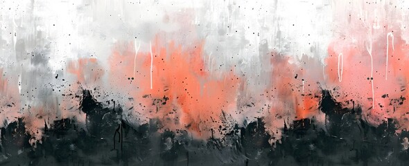 A painting background of smoke and fire with a red and orange hue. The painting is abstract and has a mood of chaos and destruction - obrazy, fototapety, plakaty