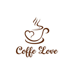 romantic moment coffee shop vector logo design