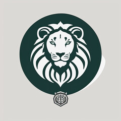 lion head illustration, lion head vector, lion head icon, circle logo or icon lion, tatto lion, tatto, logo lion, icon lon