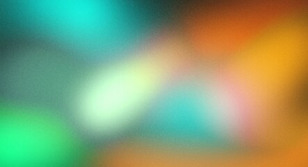 Yellow orange blue green , a rough abstract retro vibe background template or spray texture color gradient shine bright light and glow , grainy noise grungy empty space