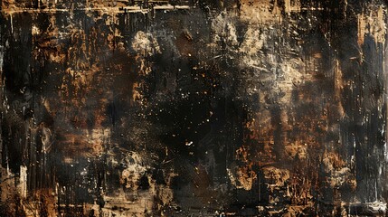 Eerie ambiance in grunge paper texture. Haunting atmosphere concept. AI Image