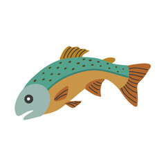 Speckled trout icon clipart avatar logotype isolated vector illustration