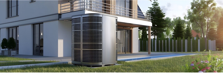 Heat pump located near a contemporary residence, The Power of Modern Heat Pump Technology. 