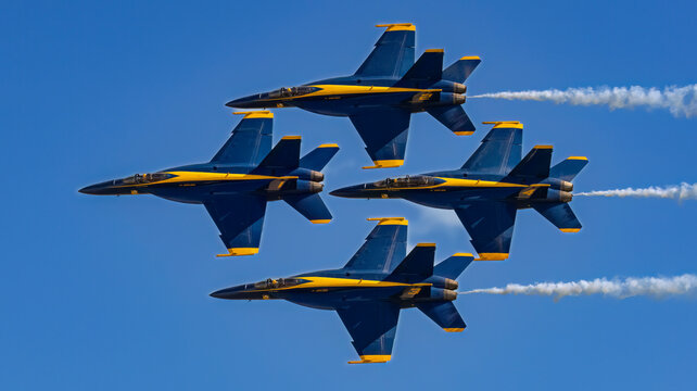 The Navy's Blue Angels demonstration Team 