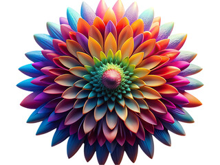 Mandala fractal design element with flower pattern
